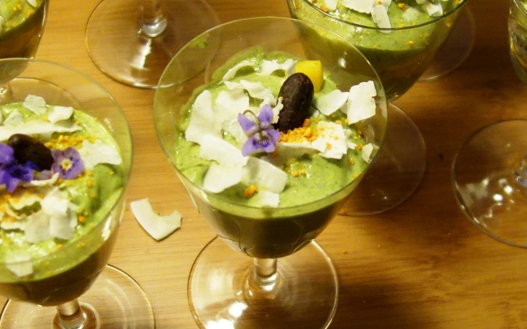 Grünes Mango-Dessert